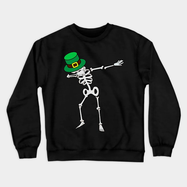 Dabbing Dab Hip Hop Floral Skeleton Crewneck Sweatshirt by SkullGrungeSHOP